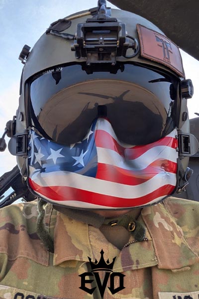 custom painted flight helmet